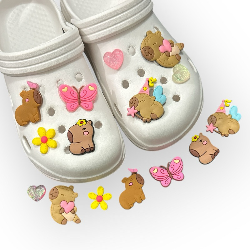 Pins Botons capivaras 4 Peças Variadas Uso enfeite Lindo Sapato em Oferta na Shopee