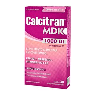 Suplemento Alimentar Calcitran MDK 1.000 UI 30 Comprimidos Revestidos em Oferta na Shopee