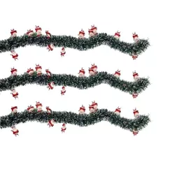 Festão Aramado Decorativo De Natal - Noel - Verde Escuro Nevado - 7x200cm - 1 unidade - Rizzo