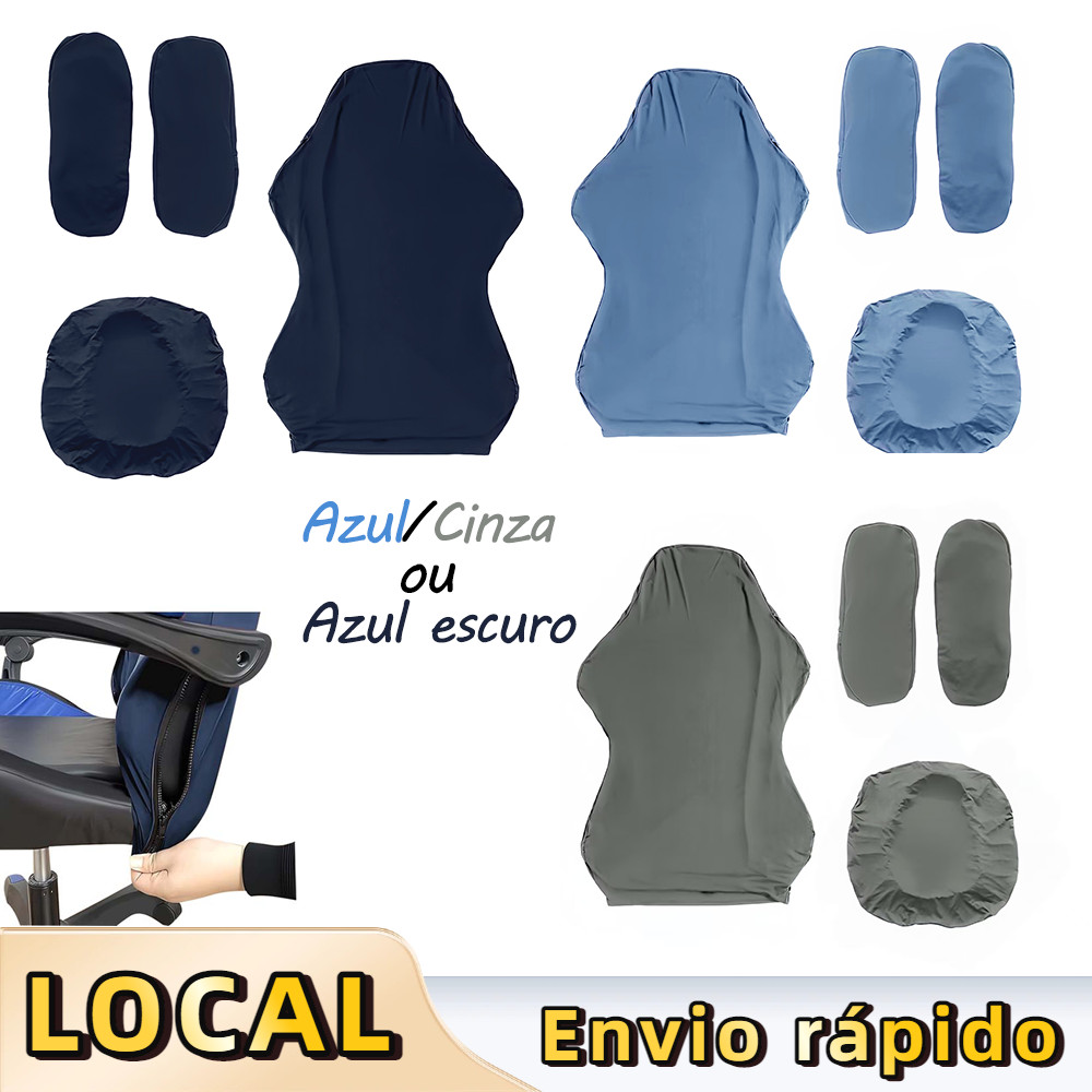 Capas para cadeira de jogos,conjunto de capas elásticas antiderrapantes,com capas de braço - 4 peças (sem cadeira)