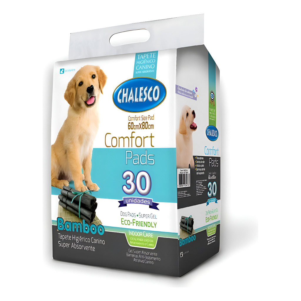 Tapete Higiênico Chalesco Confort Bamboo 30un 60x80cm