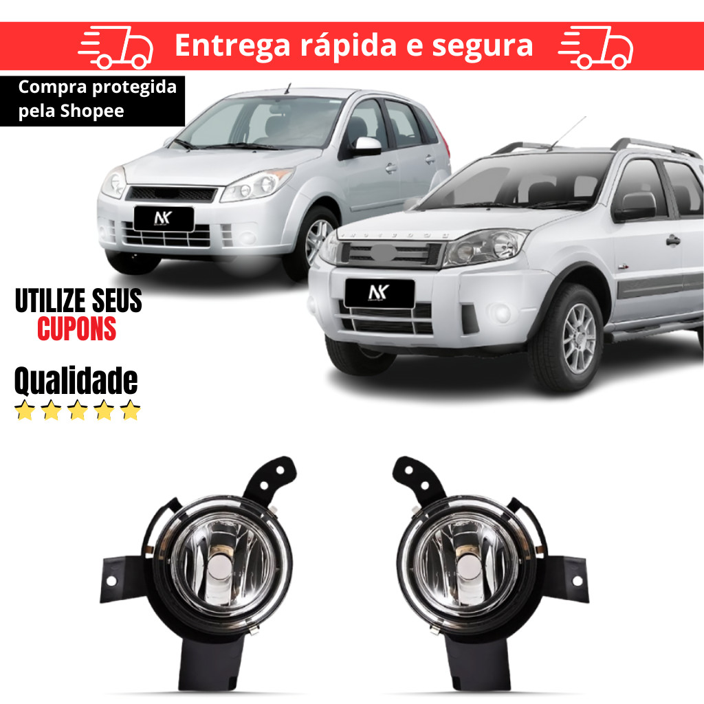 Par/Un Farol Milha Ecosport 2008 2009 2010 2011 2012 Fiesta 2008 2009 2010