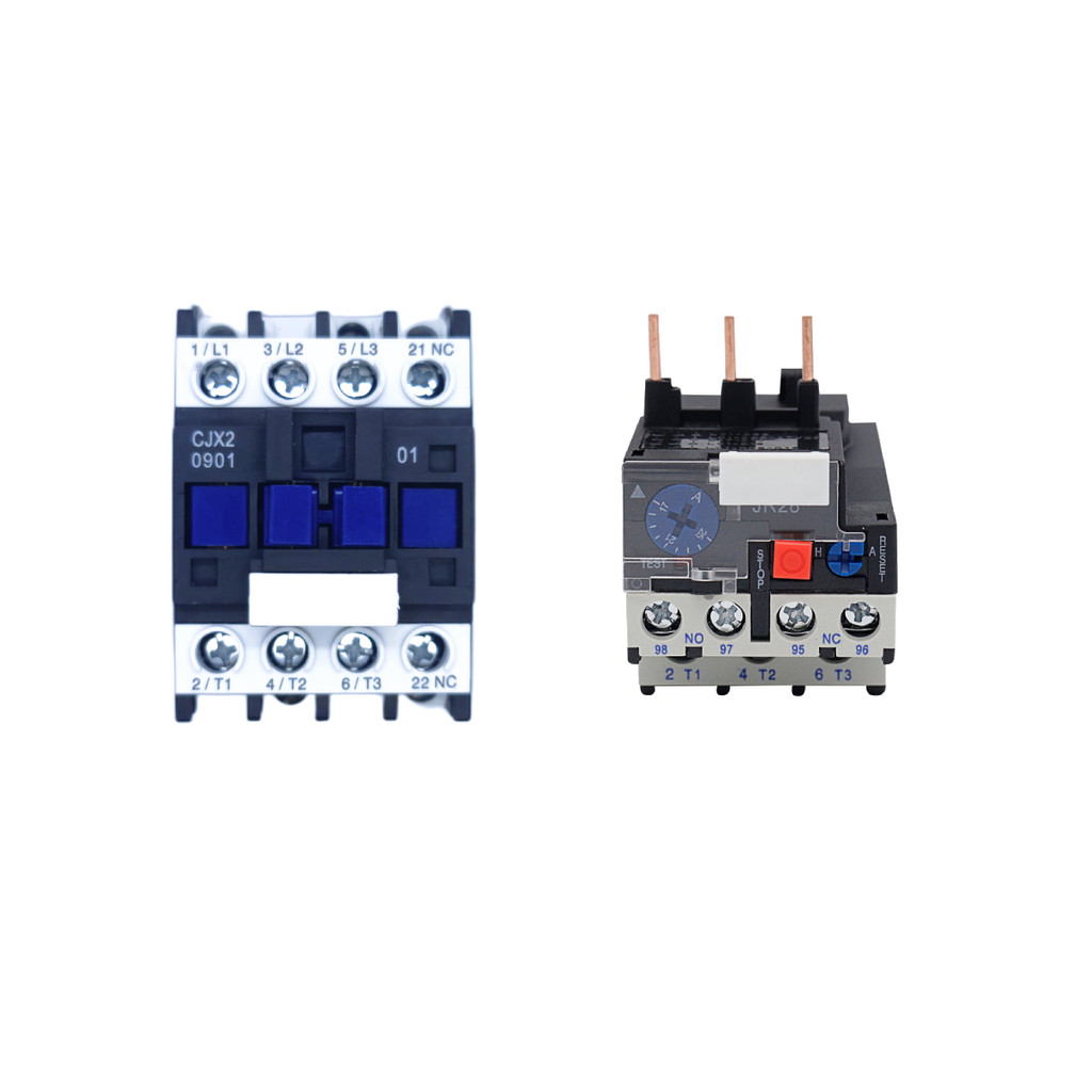 Chave Contatora CJX2-0901 09A Aux NF + Relé Térmico 1,6-2,5A