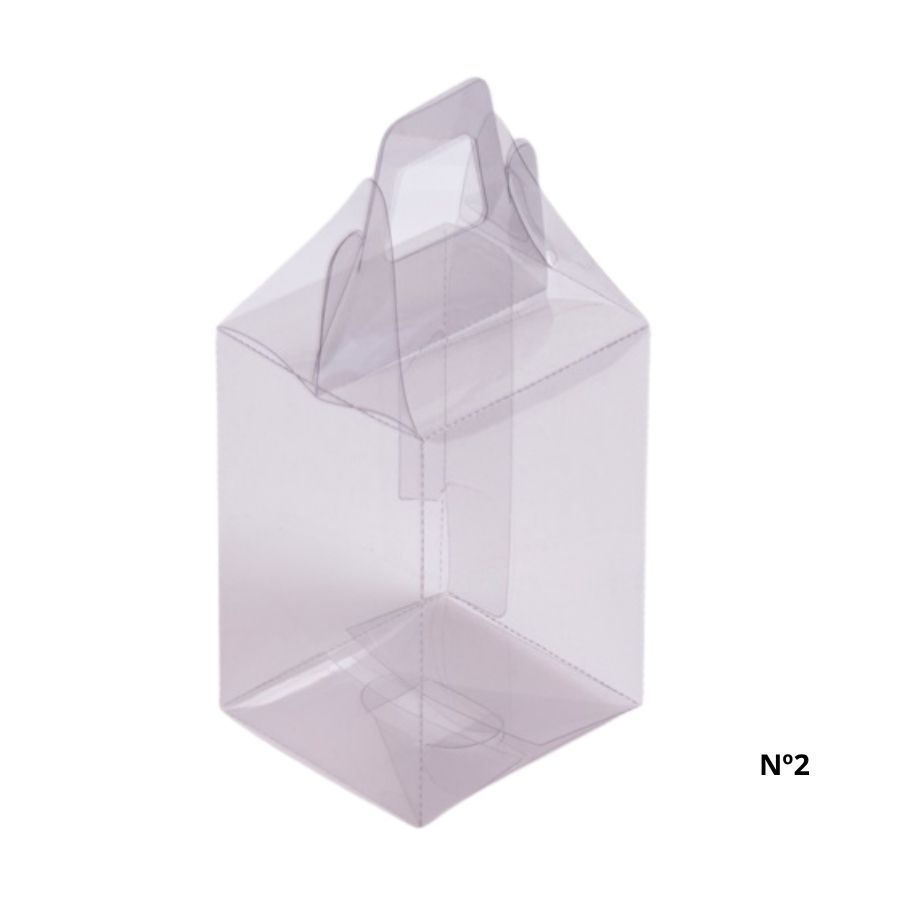 Caixa Sacola Transparente De Acetato Nº2 - 7x6,5x9cm - 10 unidades
