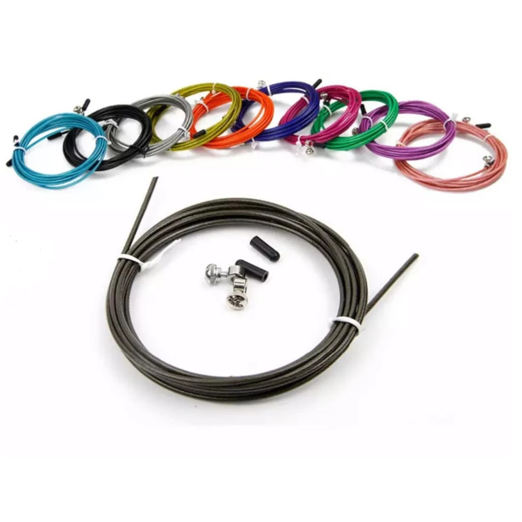 Fio De Reposição Para Speed Rope Cabo De Aço Revestido 3m Cross Training Jump Rope Treinamento Rápido Profissional