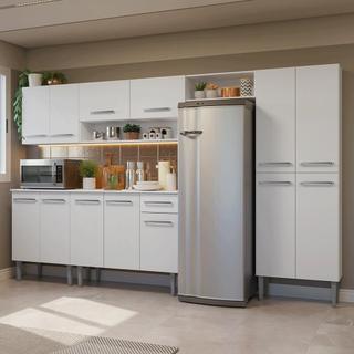 Armário De Cozinha Completa 293cm Branco Emilly Madesa 011