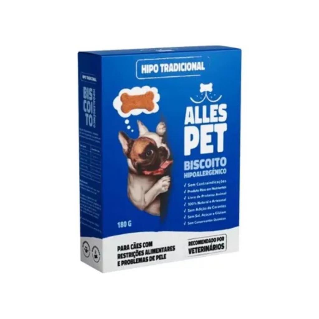 Biscoito Hipoalergenico Tradicional 180g Alles Pet Caes em Oferta na Shopee