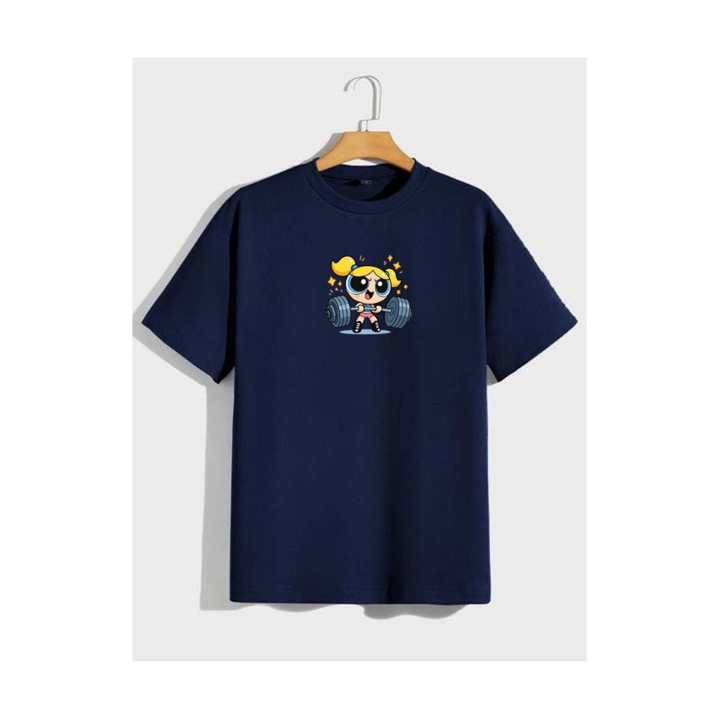 Camiseta Básica Estampada Meninas Super Poderosas Camiseta 100% Algodão lindinha academia levantando peso