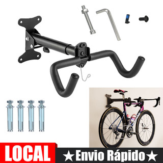 Rack de suspensão de bicicleta com gancho ajustável pendurado na parede rack de exibição de bicicleta com saco de acessó