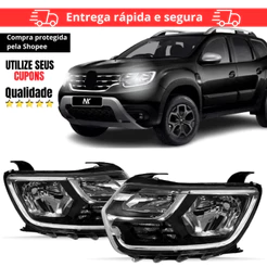 Par/Un Farol Dianteiro Duster 2021 2022 2023 2024