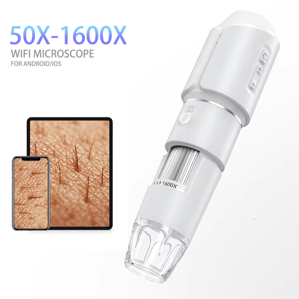 Microscópio Digital Sem Fio 1600X Beleza Lupa Eletrônica Mini Câmera De Inspeção Endoscópio Portátil 8 LED Para IOS Andr em Oferta na Shopee