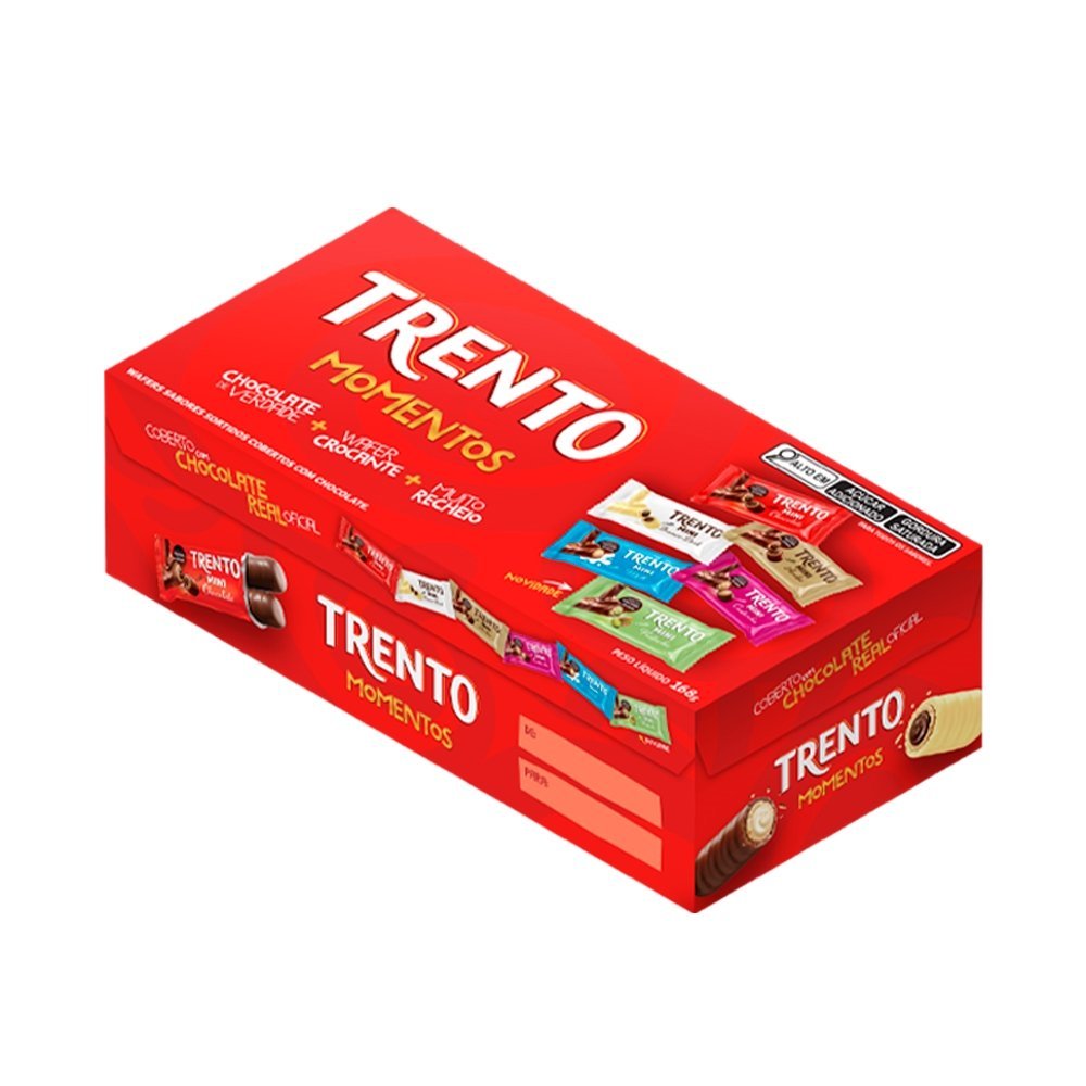 Caixa de Chocolate Trento Wafer Momentos Sortidos 168g