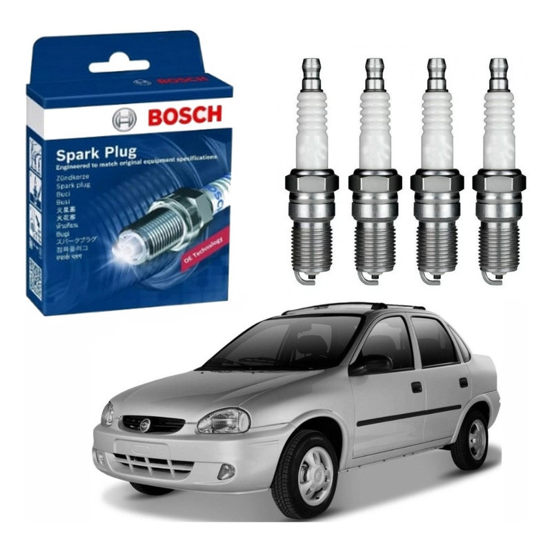Jogo Velas Bosch Corsa Classic 1.0 Vhc Flex 2006 A 2009