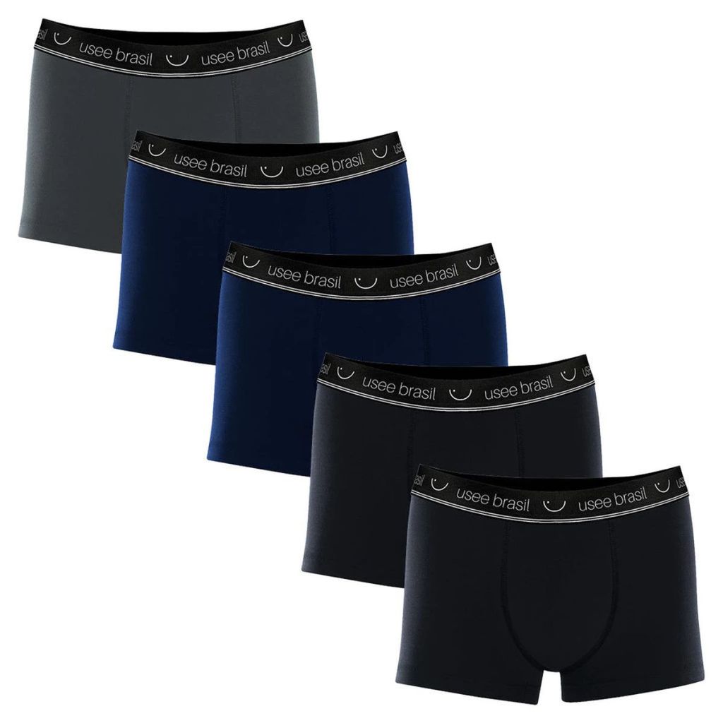Kit 5 Cuecas Boxer Algodão Adulto Usee Brasil Original