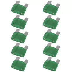 10 Fusíveis Mini Lâmina 30A Universal Verde AMS 17030