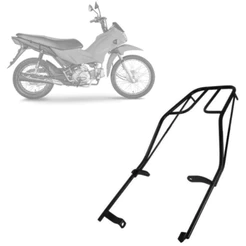 Bagageiro Churrasqueira Reforçado Pro Tork Honda Pop 110i 2016 Até 2022 Preto