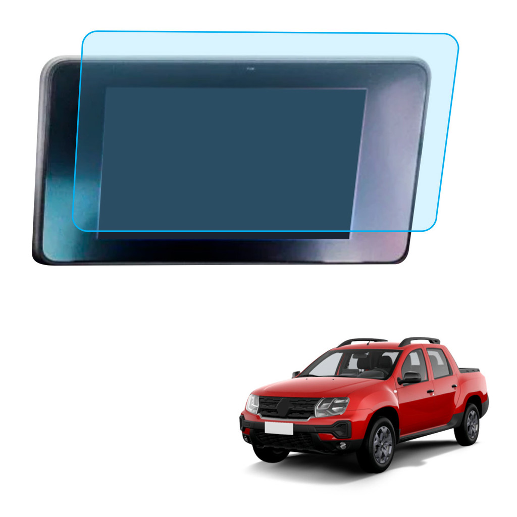 Película Proteção Avançada Nano Glass 9H para Multimídia Renault Oroch/Duster 2023-2024  