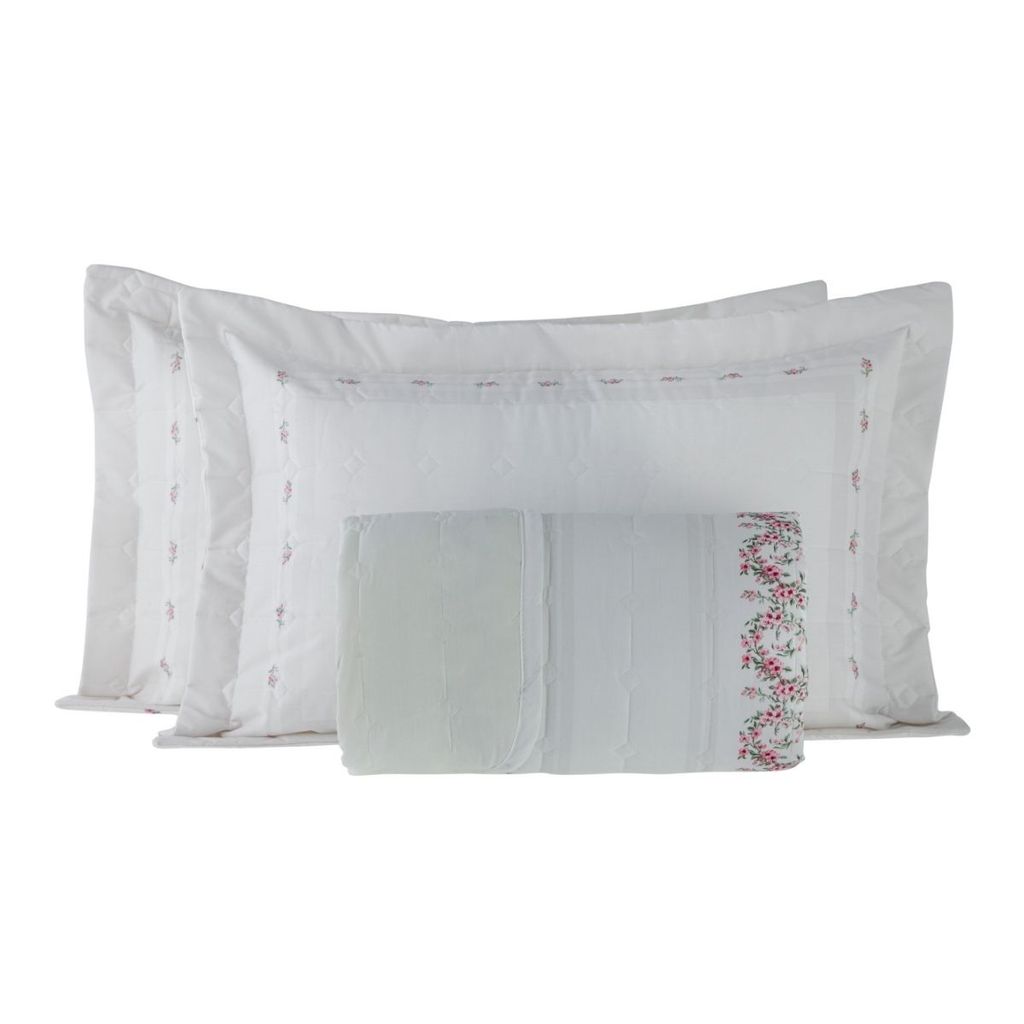 Cobre Leito 200 Fios Vida Bela Kacyumara Amelie em Oferta na Shopee