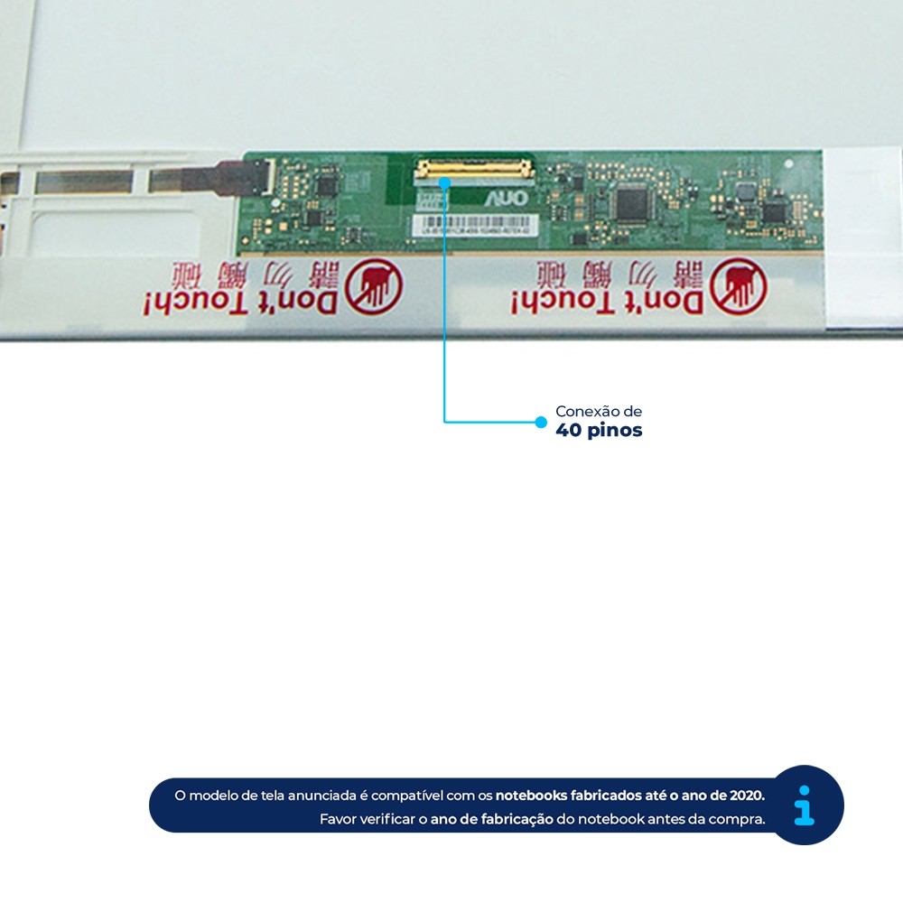 Tela 15.6" LED Para Notebook Acer Aspire E1-571-6611-6611 | Brilhante - detalhe