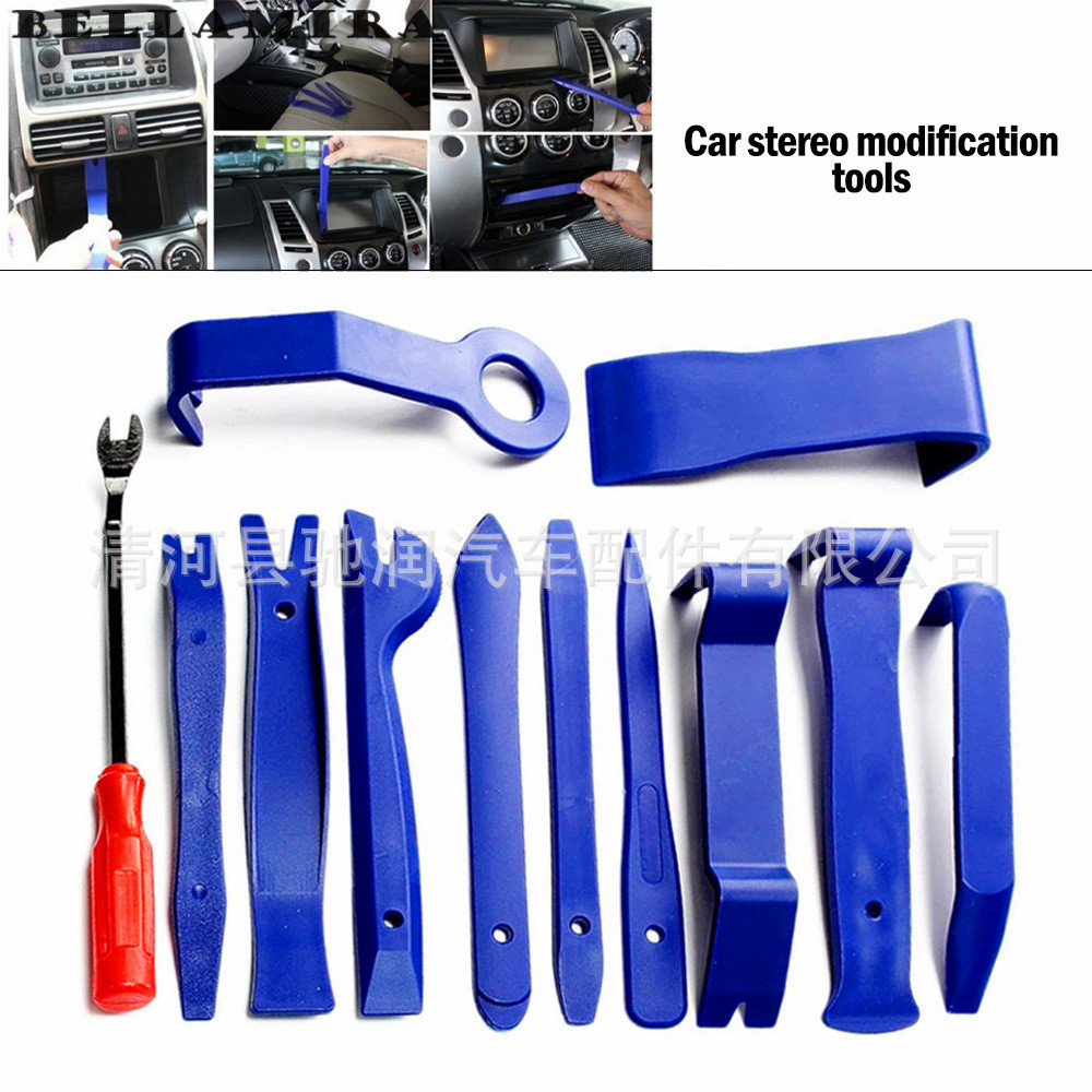 12/9/5pçs Jogo De Espatulas Ferramenta De Nylon Desmontar Painel Forro De Porta Automotivo Modelos Universais De Veículo
