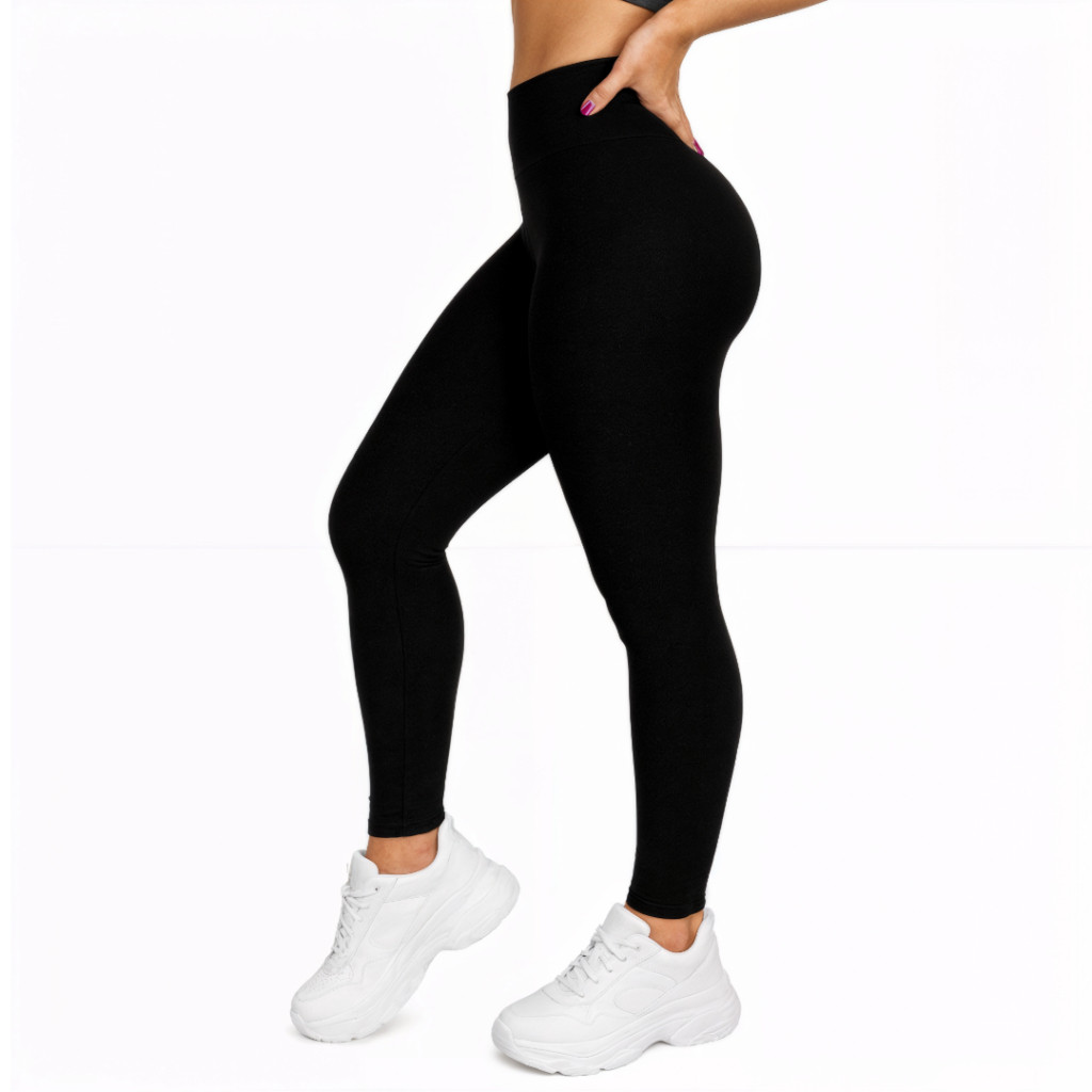 Calça Legging Sem Costura  Feminina Fitness Cintura Alta  Zero Transparência e Costura Reforçada