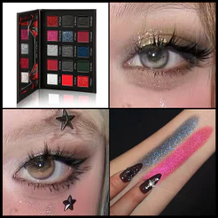 Paleta de Sombras K'APEINE 15 Cores Gótica Vermelho Preto Esfumado Garota Quente Paleta de Maquiagem Cosplay Europeia e