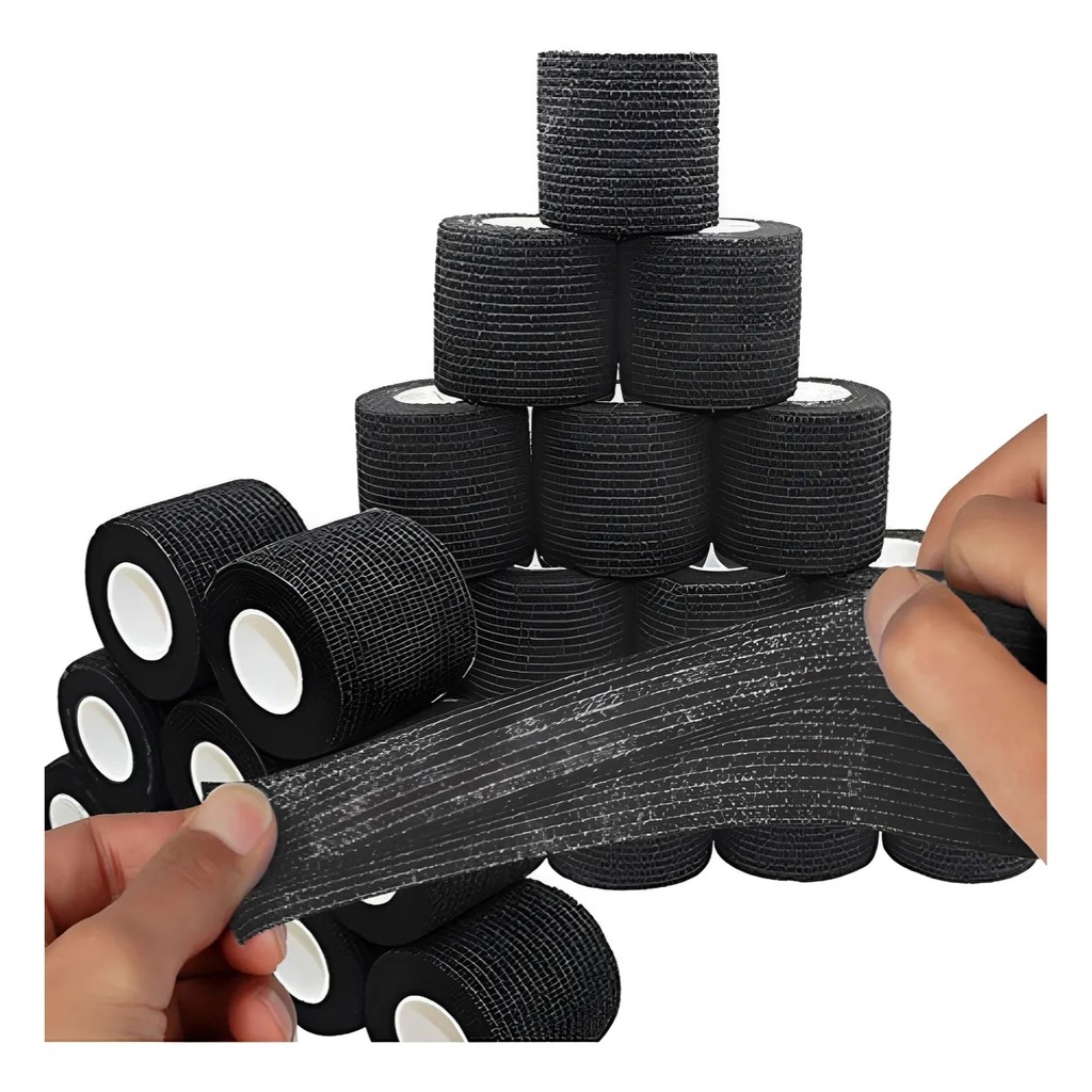 Bandagem Para Biqueira Tatuagem Kit 20 Rolos De Tattoo Preto Auto Aderente Rosa Azul Maquininha em Oferta na Shopee