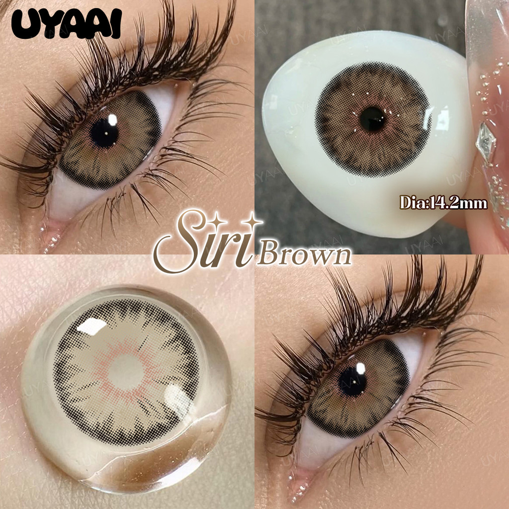 UYAAI 2025 Chegam Novas Lentes De Contato Coloridas Conjunto De Anuais Da Moda 1 Par Em Cores Marrons/Verde/Cinzas Série