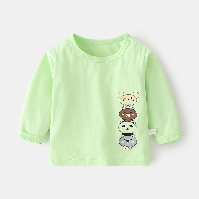 Bebê de manga comprida camiseta meninos estilo verão bebê Lycra crianças bebê topos camisas de fundo roupas de outono
