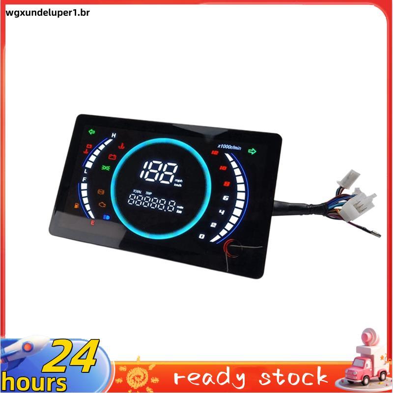 12V Universal Ajustável LED Digital Motocicleta Velocímetro RPM Painel Com Engrenagem De Temperatura 199km/H