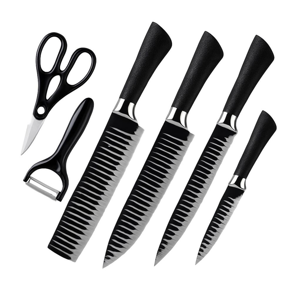 Kit Faqueiro Conjunto de Facas 6 Pçs Profissional Churrasco