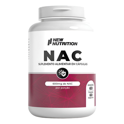 Nac N-acetil Sisteina 600mg 60 Cáps Percursor Da Glutationa 60 Cápsulas