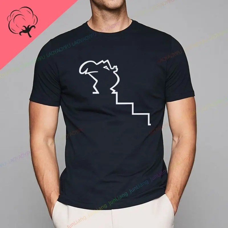 Camiseta Masculina Subindo Escada Estampada Lançamento Camiseta 100% Algodão Camisetão Camisa Oversized Plus - Camisarte