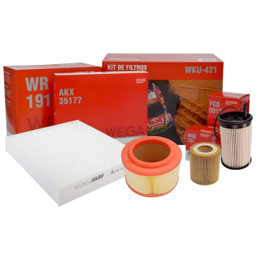 Kit Revisão Filtros Ranger 2.2/3.2 Diesel 2021 2022 2023/ Original Wega