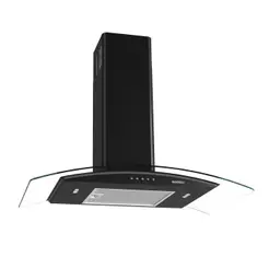 Coifa Nardelli De Parede Clean Vidro Curvo 80cm Preto 220V