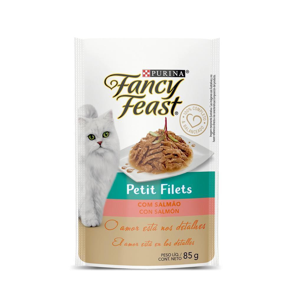 Ração Úmida Fancy Feast Petit Filet Gatos Adultos Salmão 85g