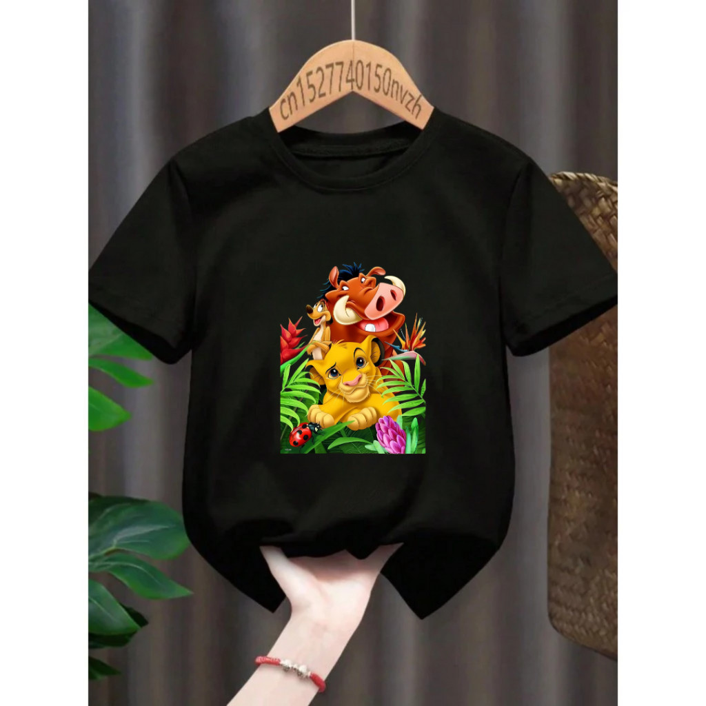 Camiseta Infantil Timão e pumba Rei leao camisa Estampa