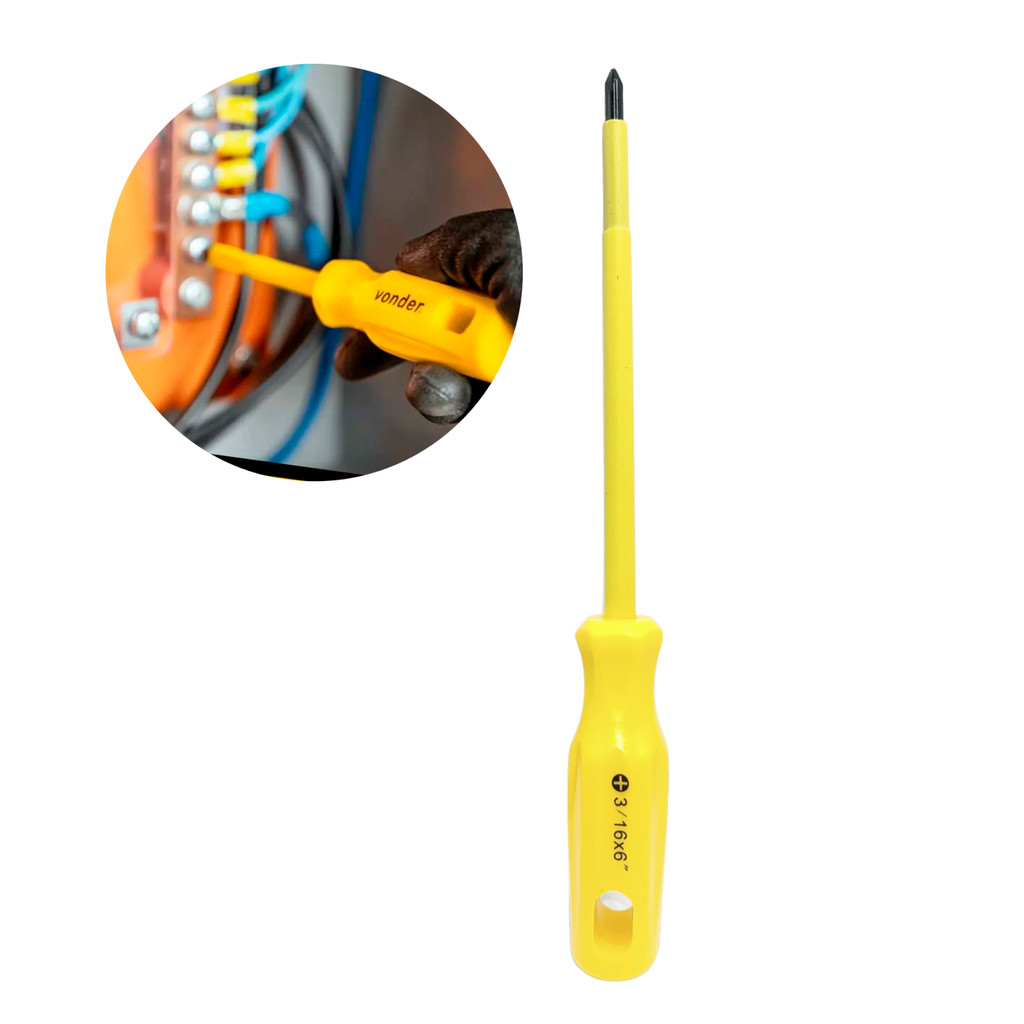 Chave Philips 3/16 X 6 Pol. Isolada 1000v Vonder