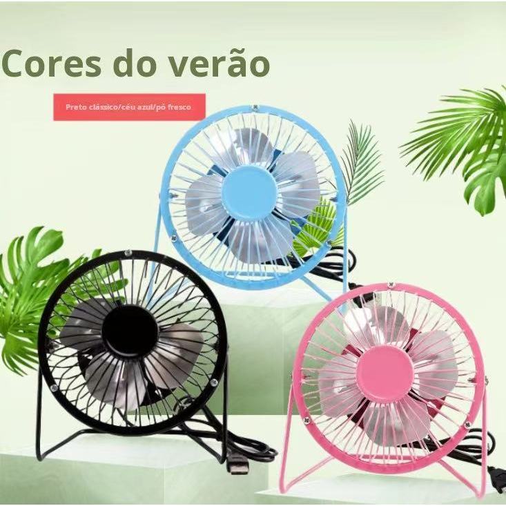 Mini Ventilador De Mesa USB Preminum Metal Portátil 145MM Compacto 4 Pás Marca Oasis em Oferta na Shopee