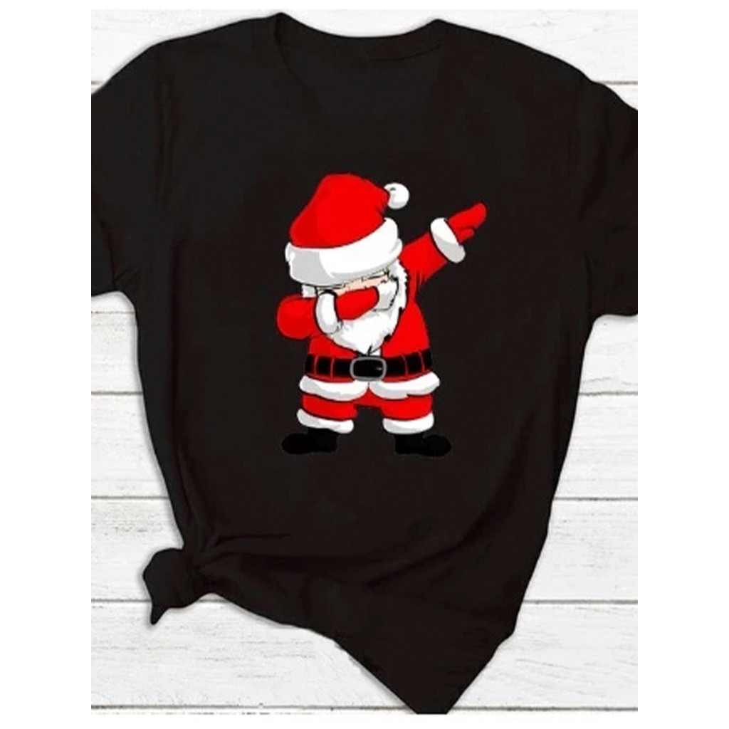 Camiseta Masculina Natal Estilosa Estampada Dab Noel Lançamento Camiseta 100% Algodão Plus Size - Asphalt Vibe