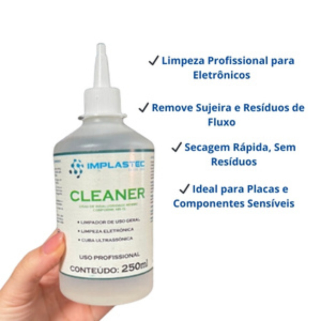 Cleaner Limpa Contato Eletronico Placa Circuito Limpador Uso Geral Implastec 250ml