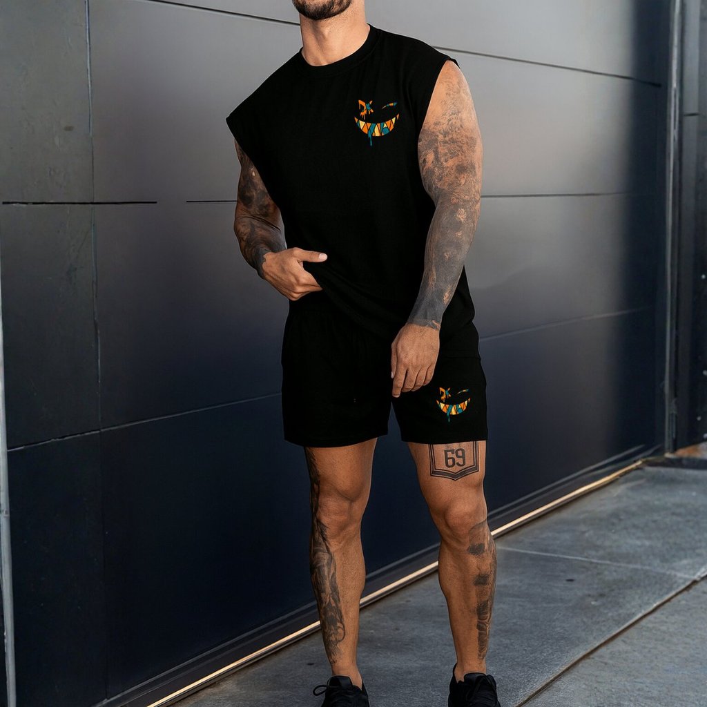 Conjunto Masculino Verão Regata + Short Tectel Streetwear  Moda Premium