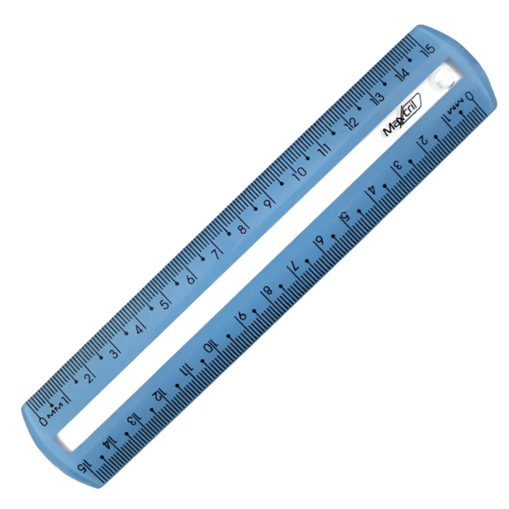 Régua Guia De Leitura 15cm Maxcril Leitura Fácil - Azul	