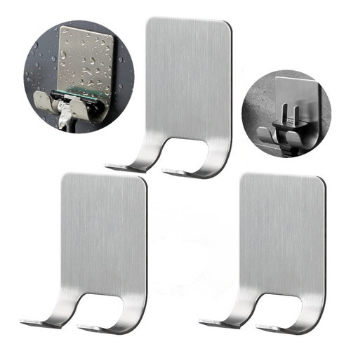 Kit 3 Suporte Aço Inox Para Prestobarba Barbeador Banheiro