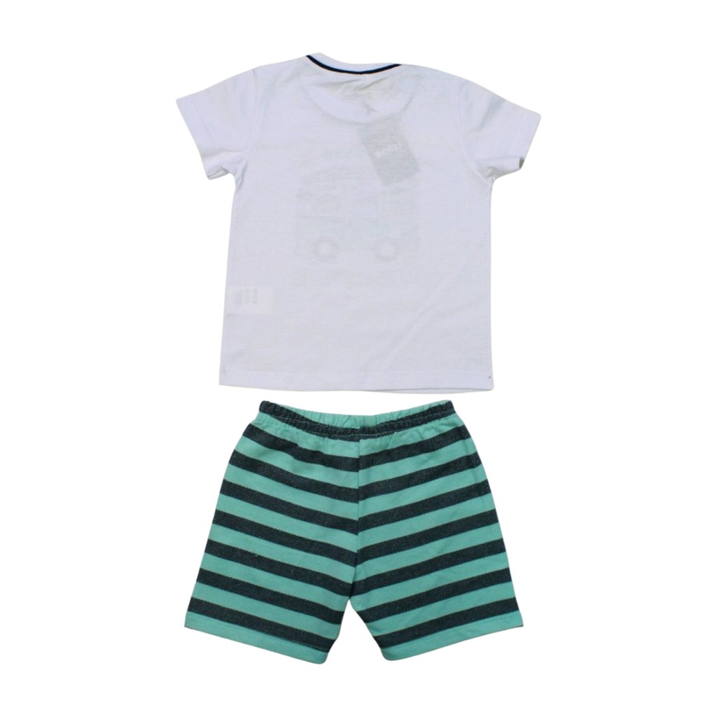 Conjunto Infantil Camiseta Estampada e Bermuda  Listrada 51146 - Rei Rex