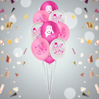 Balão Festa Decorado 9" 23cm Redondo - Emilly Vick e dos Rosa - 25 unidades - Regina - Rizzo em Oferta na Shopee