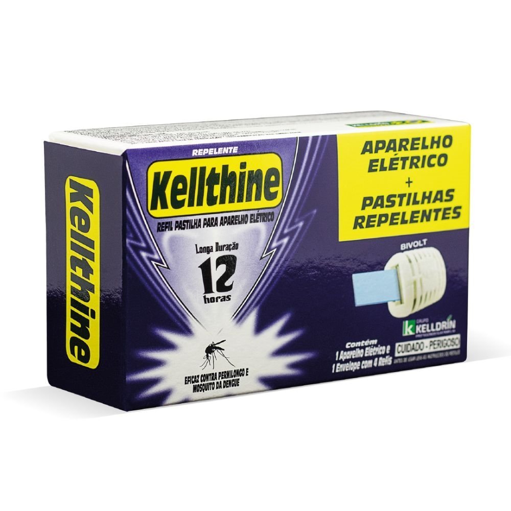 Repelente Elétrico Kellthine Bivolt com 4 Pastilhas em Oferta na Shopee