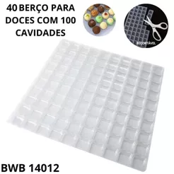 40 PLACA C/ 100 BERÇO PARA DOCES E BRIGADEIROS C/ 100 CAVIDADES BWB 14012