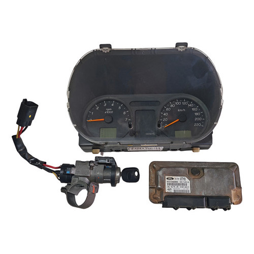 Kit Code Painel Módulo Cilindro Ignição Chave Ecosport 03 A 07 Flex Manual Com Ar