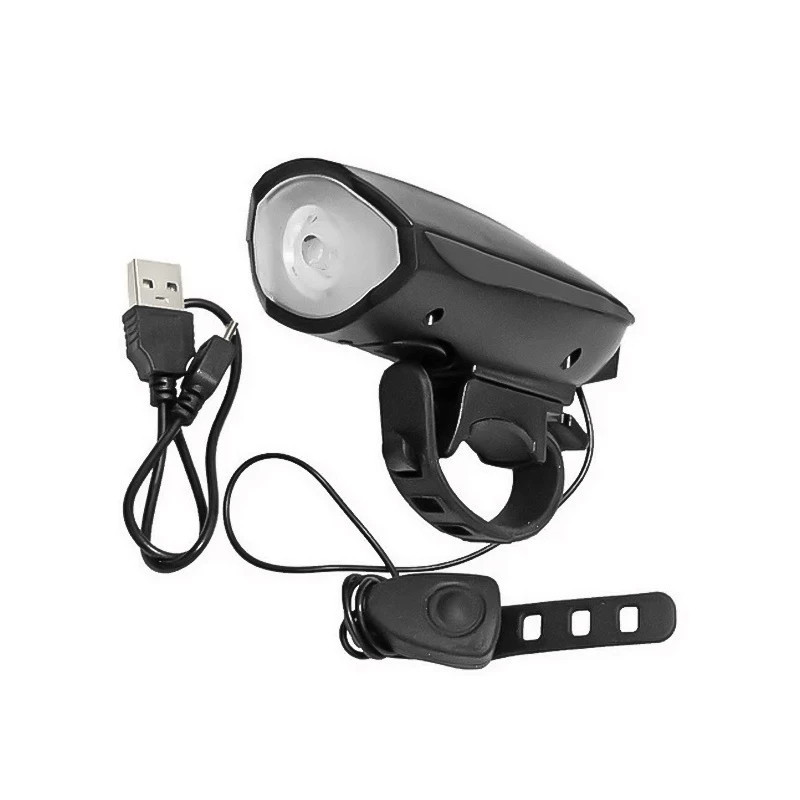 Farol Bike Bicicleta Led Buzina Recarregável Usb 250 Lumens R-52 em Oferta na Shopee